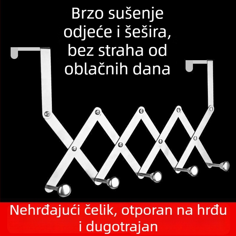Nerđajući čelični kukica za radijator s izvučnim mehanizmom, otporna na koroziju i visoke temperature, nosivost, bez ugradnje