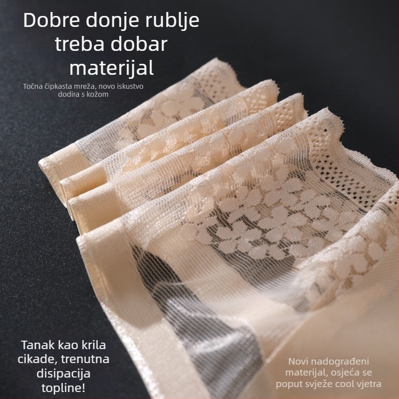 Bezšivne muške bokserice od ledene svile s 3D izbojem, visoka elastičnost, prozračne, brzo se suše, pletene, srednji pojas