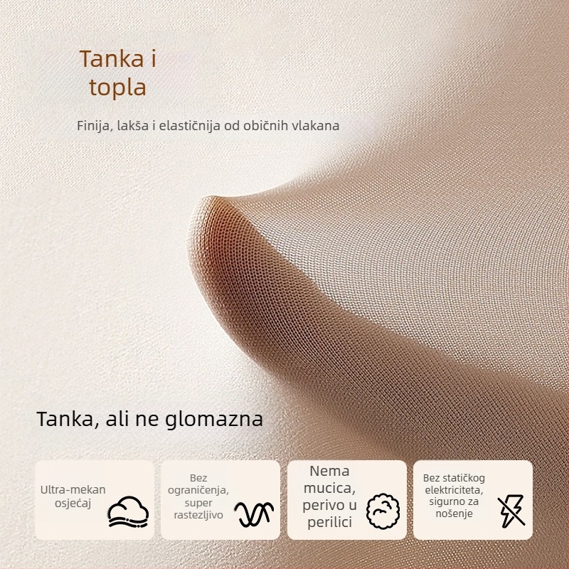 Ženski termalni set od modalne tkanine: antibakterijski, bez šavova, okrugli izrez, dugi rukavi, hlače, gustoća tkanine 201–250 g/m², nježan prema koži.