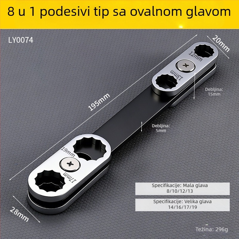 Niuxiang dvostruko funkcionalni čelični ključ s poliranim završnim slojem