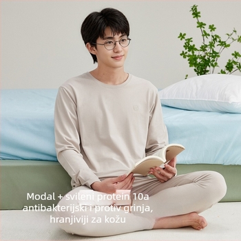 Modalni set baznog sloja za dječake, čisti pamuk, jesenski set, A klase Camellia ulje bazni sloj, termalno donje rublje za tinejdžere
