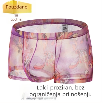 Muške gaćice od prozirne mreže, prozračne, s U-oblikom džepa, model B181