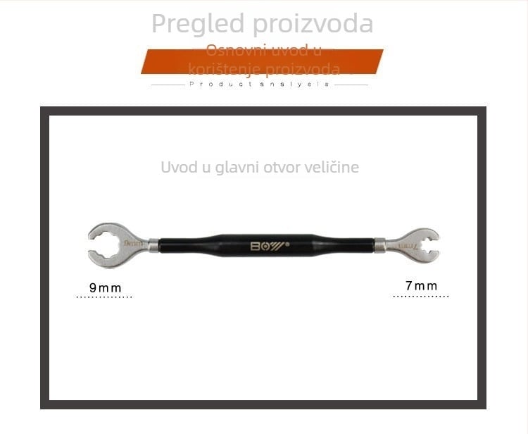Ključ za napinjanje šipki kotača bicikla - karbonska čelika, prilagodba dostupna, BOY brend