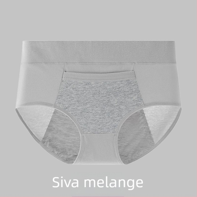 Pamukaste menstrualne gaćice s modalnom podstavom u području prepona, srednje visine struka, zaštita od curenja