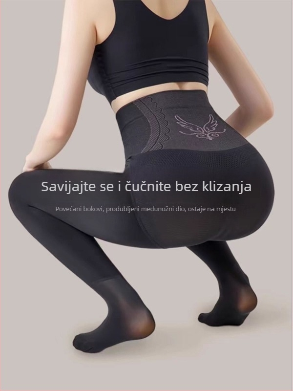 Ženske zimske hulahopke s efektom golih nogu, deblje, podizanje stražnjice, oblikovanje siluete, suženje nogu