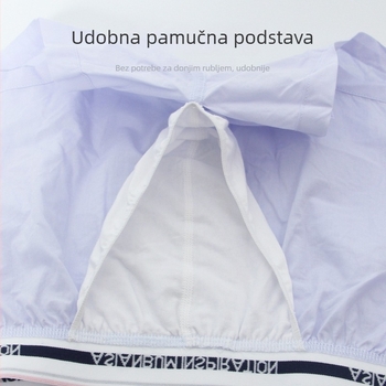 Muške pamučne bokserice sa srednjim pojasom, prozračna podstava, tkana tkanina, 100% pamuk