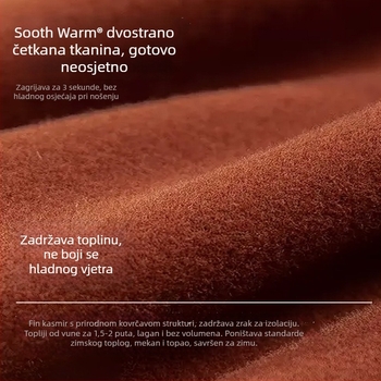 Dječji termalni set Derong Cashmere - dvostruki sloj baznog sloja, okrugli ovratnik, dugi rukavi, ekstra debeli fleece za toplinu