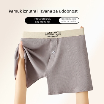 Muške bokserice od 100% pamuka, visoke elastičnosti, rebrasto pletene, velika veličina, bezšivne i prozračne