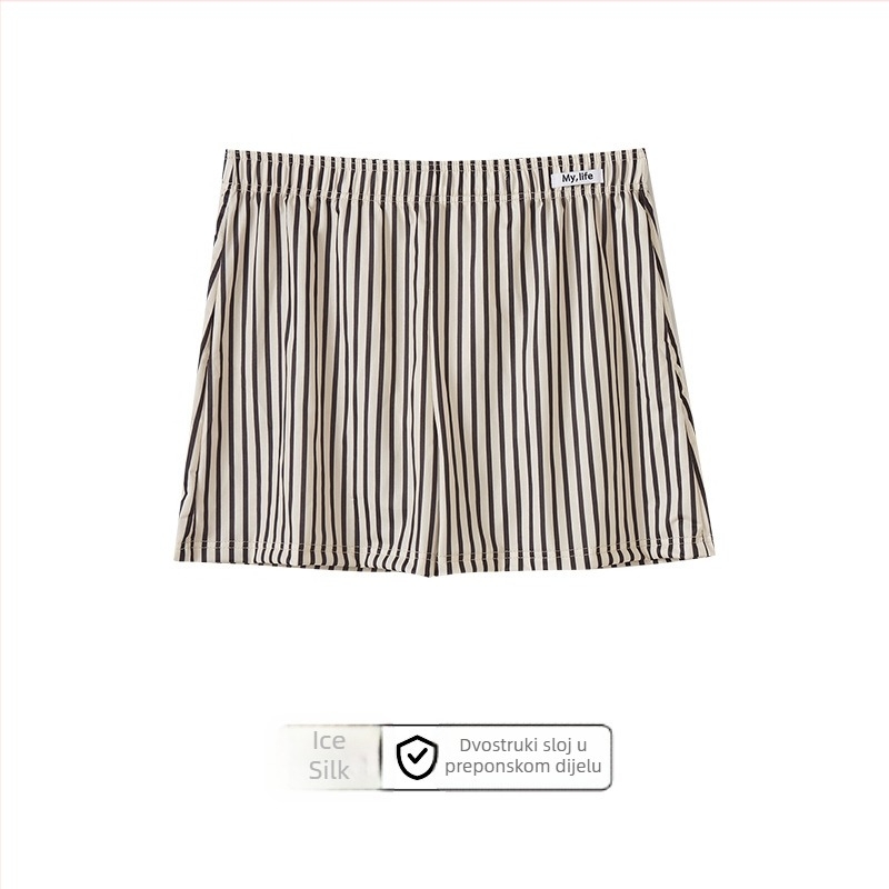 Muške prugaste boxerice od poliestera, prozračne, pleteni materijal, srednji pojas, brzo sušeći vlakno 41–50D (Materijal: Poliester; Prozračnost: Da; Pleteni materijal; Vlakno: 41–50D)