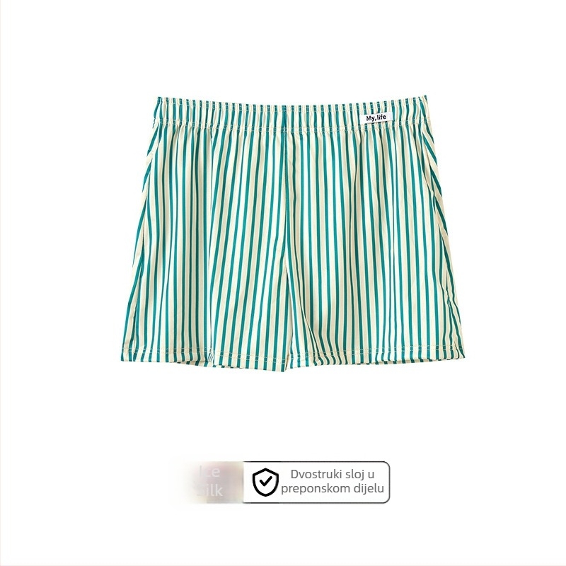 Muške prugaste boxerice od poliestera, prozračne, pleteni materijal, srednji pojas, brzo sušeći vlakno 41–50D (Materijal: Poliester; Prozračnost: Da; Pleteni materijal; Vlakno: 41–50D)