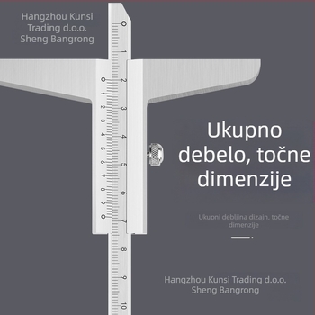 Dubinska vernier kaliper za mjerenje dubine, raspon 0-150/0-200/0-300/0-500 mm, visoka preciznost
