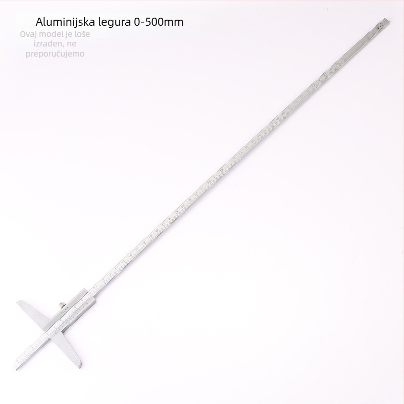 Dubinska vernier kaliper za mjerenje dubine, raspon 0-150/0-200/0-300/0-500 mm, visoka preciznost