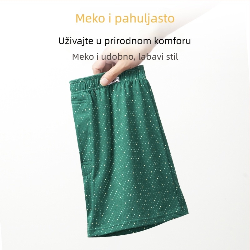 Pamukaste hlače s kozmografskim zvjezdanim uzorkom, prozračne udobnog slobodnog kroja, prednje otvaranje u preponskom području