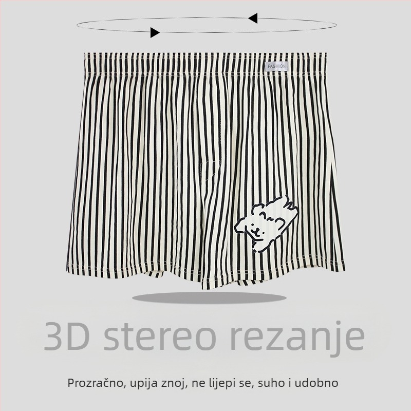 Novi muški opušteni kućni šorc, pamukasti bokserice, plus veličina, stil Aro