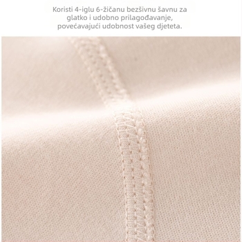 Dječji dvodijelni kućni set s visokim strukom, 100% pamuk, 200 g/m², jednoslojni, za djecu 1–3 godine