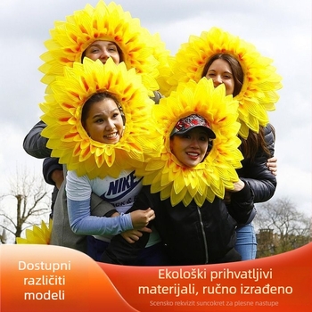 Sunflower headpiece za djecu – rekvizita za nastupe i ulazak na pozornicu (ljeto 2021)