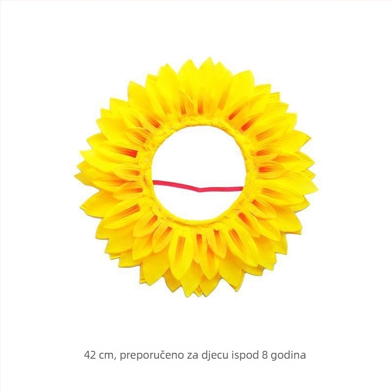 Sunflower headpiece za djecu – rekvizita za nastupe i ulazak na pozornicu (ljeto 2021)