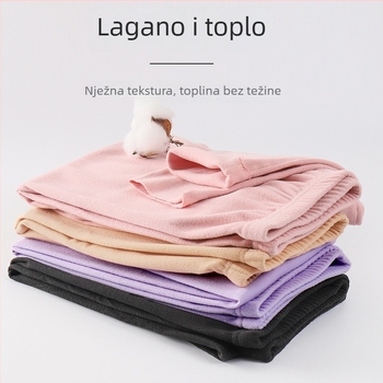 Ženski topli termalni set za jesen/zimu, velur izgled, gornji dio i hlače