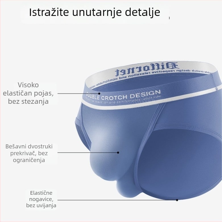 Muške gaćice od Modala, srednjeg struka, 90–95% Modal, najlon gusset, jednobojne ili s natpisom