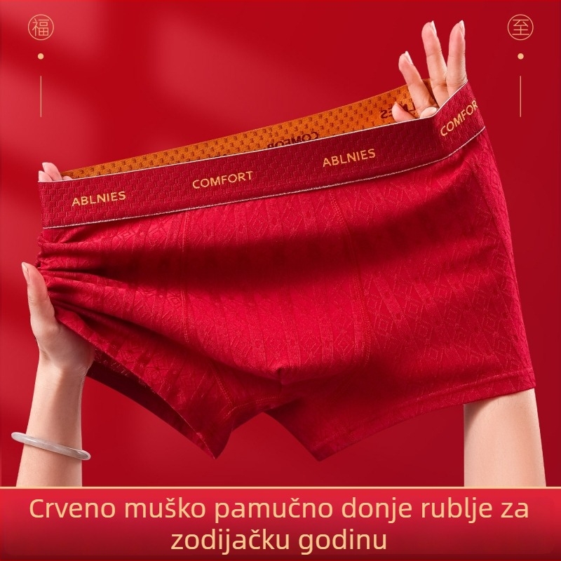 Pamukaste bokserice za tinejdžere s antibakterijskim djelovanjem Cordycepsa, velika veličina, sportski stil