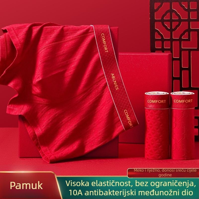 Pamukaste bokserice za tinejdžere s antibakterijskim djelovanjem Cordycepsa, velika veličina, sportski stil