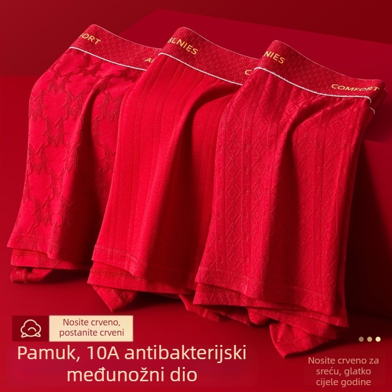Pamukaste bokserice za tinejdžere s antibakterijskim djelovanjem Cordycepsa, velika veličina, sportski stil