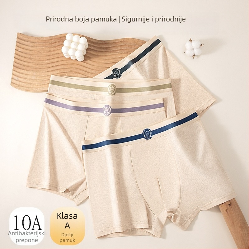 Muške gaćice od pamuka, 90–95%, prozračne, intimna podstava od svile, usklađen uzorak bojom, srednji pojas