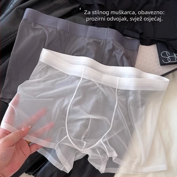 Muške bokserice visokog struka, najlon glavna tkanina (90–95%), pletene, prozračan, brzo se suše, antibakterijske