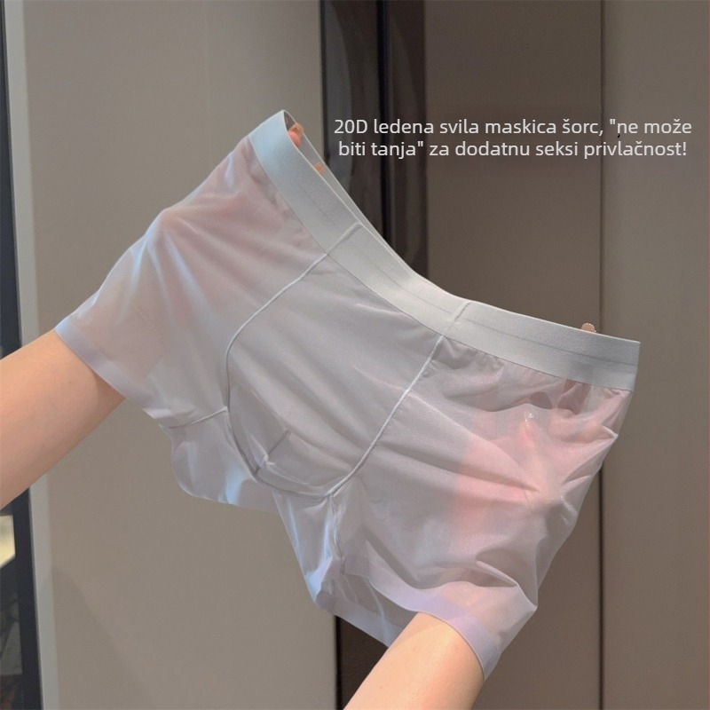 Muške bokserice visokog struka, najlon glavna tkanina (90–95%), pletene, prozračan, brzo se suše, antibakterijske