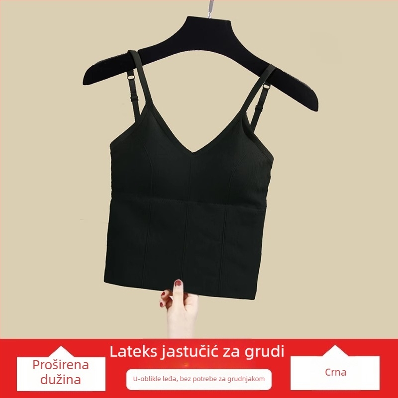 Suteren s U oblikom leđa bez s integriranim topom, prozračan rebrasti materijal, dugačak kroj