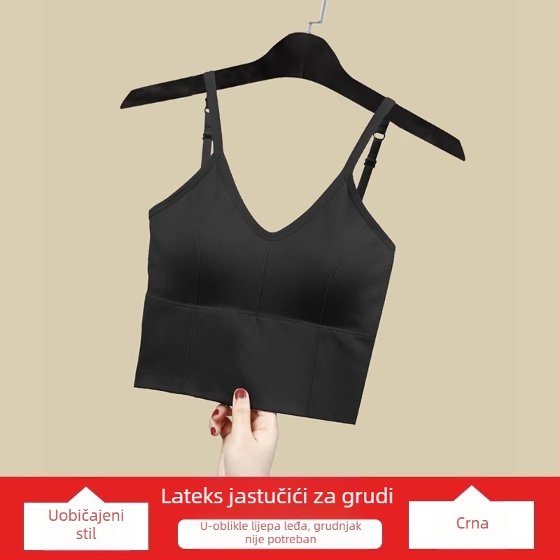 Suteren s U oblikom leđa bez s integriranim topom, prozračan rebrasti materijal, dugačak kroj