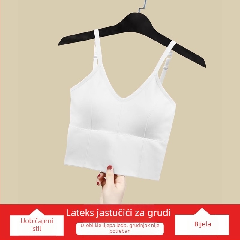 Suteren s U oblikom leđa bez s integriranim topom, prozračan rebrasti materijal, dugačak kroj