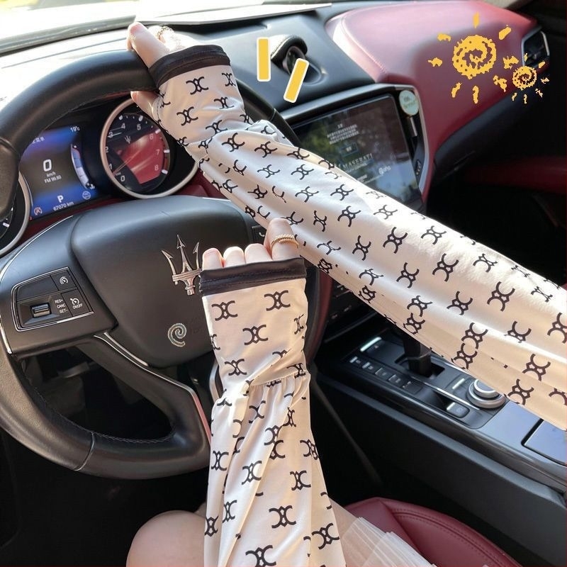 Ženske rukave od Ice Silk – labave, prozračne, uzorak s slovima i prugom, poliester + modal vlakna