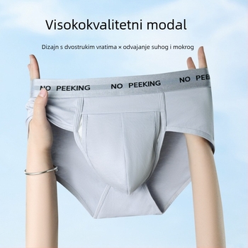 Muške briefs od modalnog materijala, prozračne, antibakterijske, podižu stražnjicu, srednji pojas