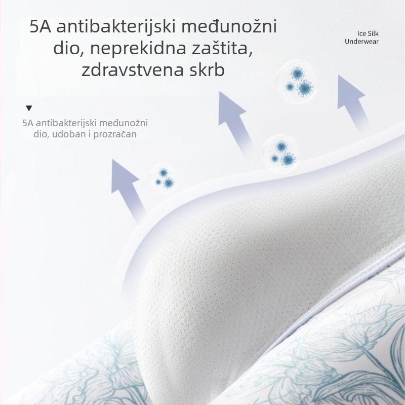 Muške boxerice Ice Silk od poliestera, upijanje vlage i prozračnost, podstava od viskoze, srednji pojas, cvjetni uzorak
