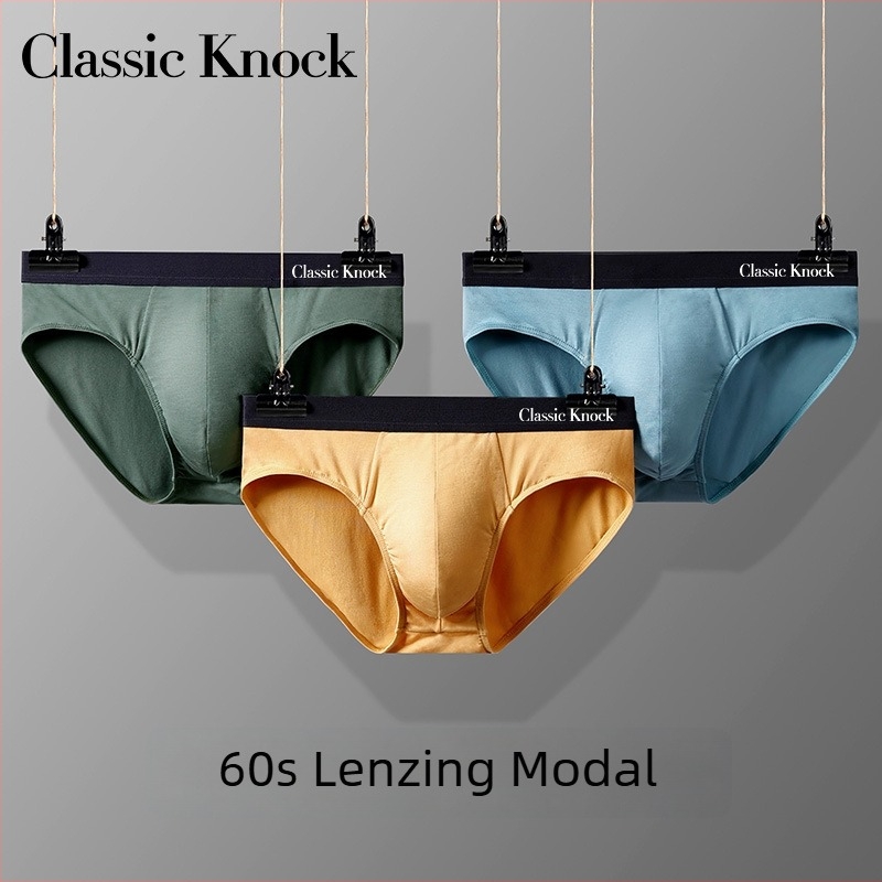 Classic Knock Modal muške bokserice – prozračne, antibakterijske, srednji pojas, kutija za poklon