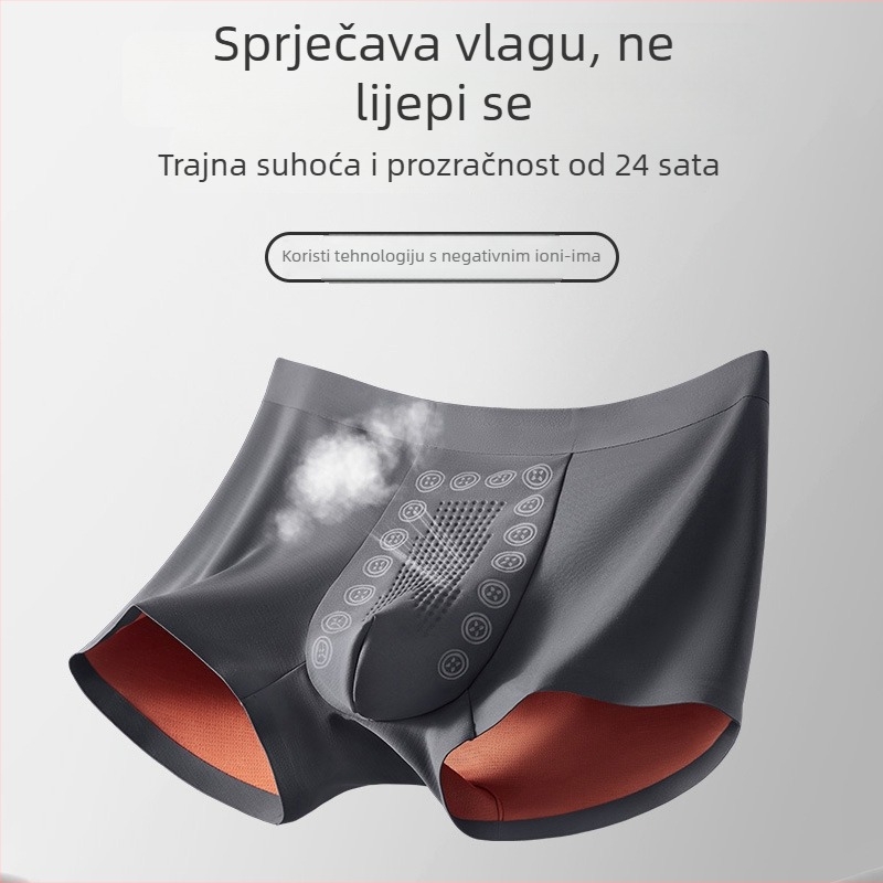 Muške bešavne bokserice – prozračne najlonske, podstava od viskoze u preponama, srednji pojas, antibakterijske, sportske