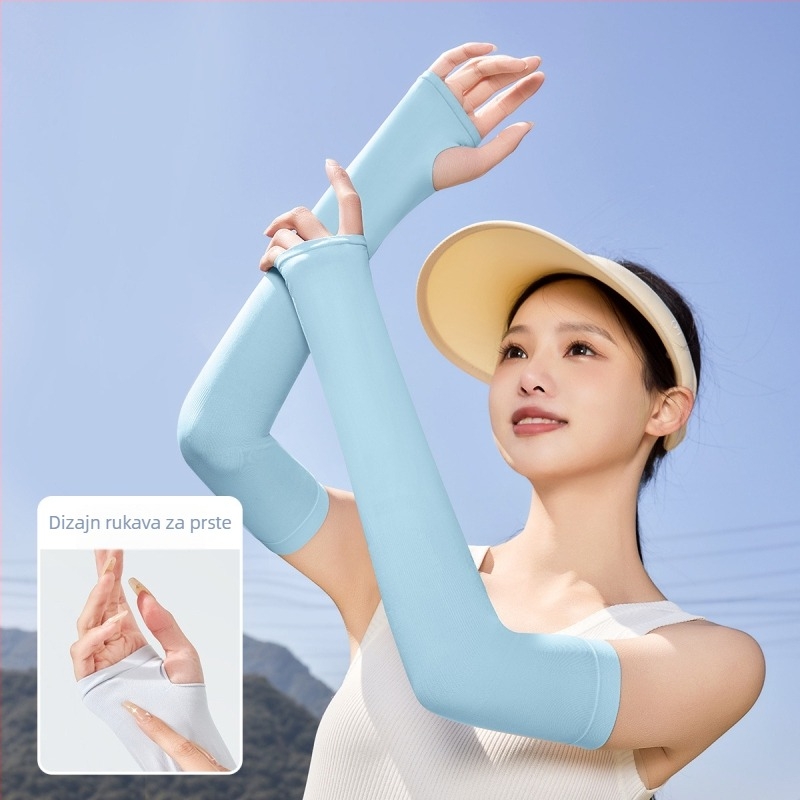 Ženske UV zaštitne rukave od ice silk materijala, prozračne za ljeto, za vožnju automobilom i biciklizam
