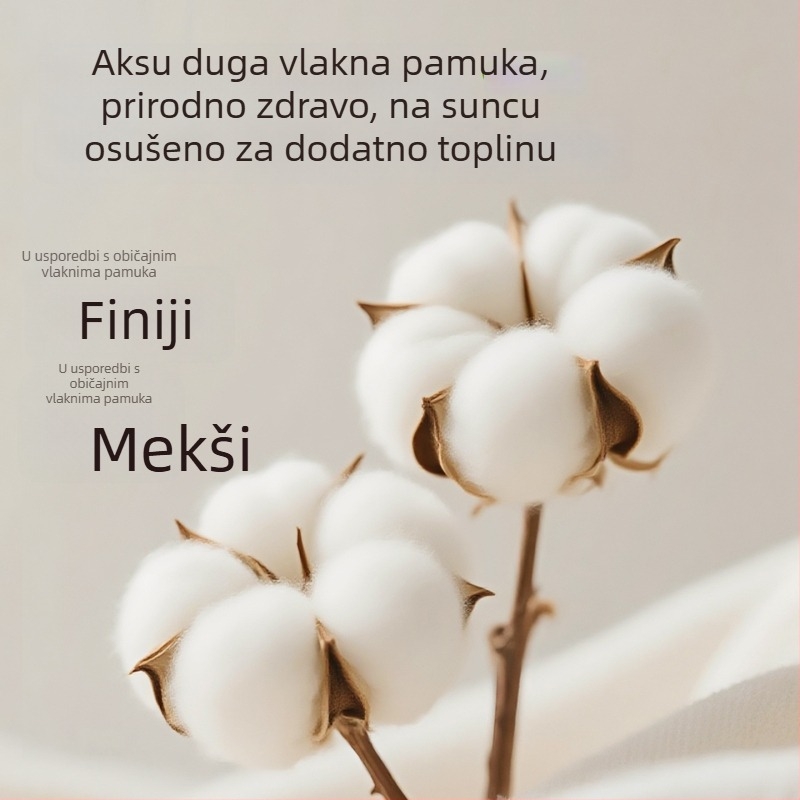 Ženski termalni set od 100% pamuka – gornji dio dugih rukava i hlače, tijesan kroj, srednja debljina materijala