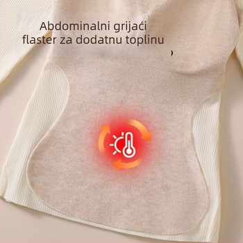 Ženski termalni set od svile i kašmira s fleece podstavom, sa debelom, jesensko-zimski set s umetkom za grudi, uski kroj gornjeg
