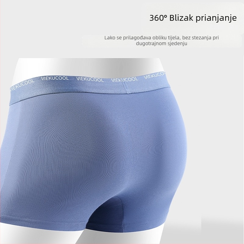 Muške bokserice od 95–100% pamuka, srednje visine struka, prozračne i antibakterijske.