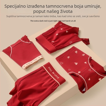 Crveno pamučno donje rublje za parove, čista pamuk, dizajn Godine zmije