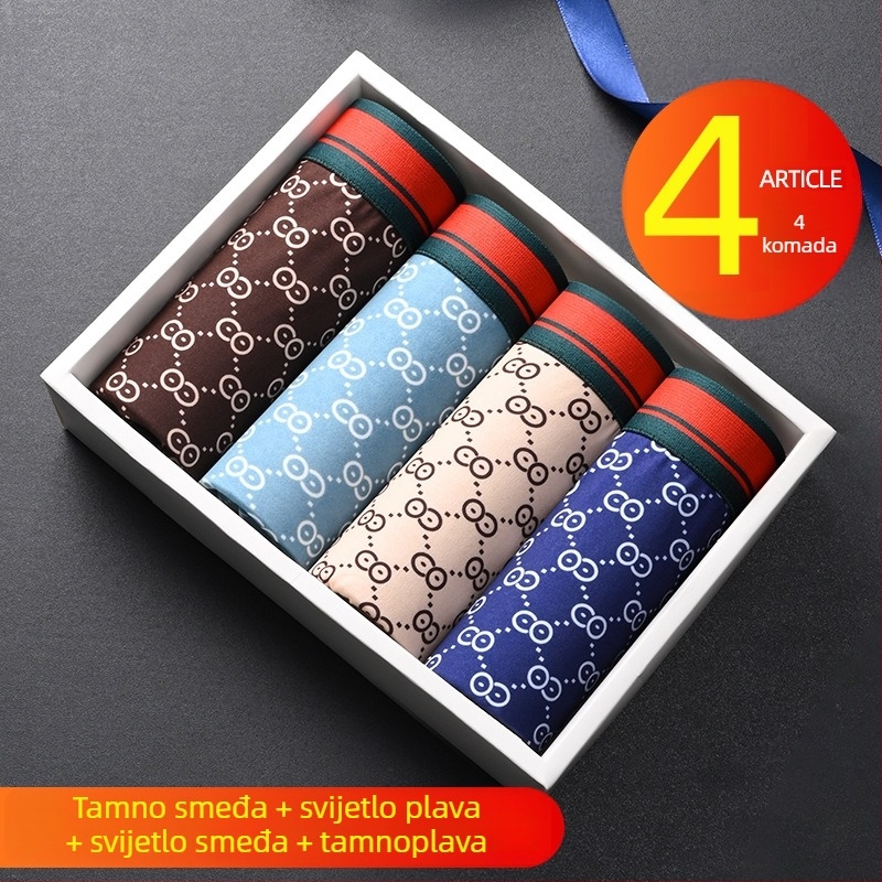 Muške bokserice, prozračne, glavna tkanina poliester 95–100%, srednji pojas, podstava prepona viskoza