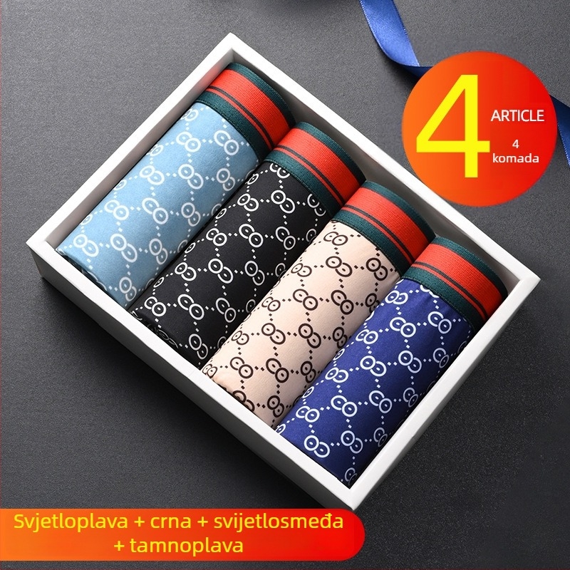 Muške bokserice, prozračne, glavna tkanina poliester 95–100%, srednji pojas, podstava prepona viskoza