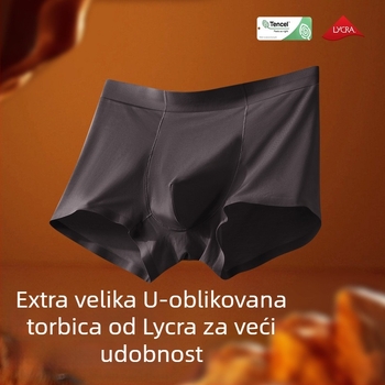Muške bokserice od modala, antibakterijske, srednji pojas, jednobojni uzorak, glavni materijal 80-90% modal; podložak prepona viskozna 90-95%