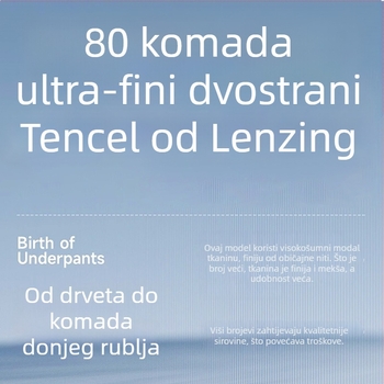 Muške bokserice od modala, antibakterijske, srednji pojas, jednobojni uzorak, glavni materijal 80-90% modal; podložak prepona viskozna 90-95%