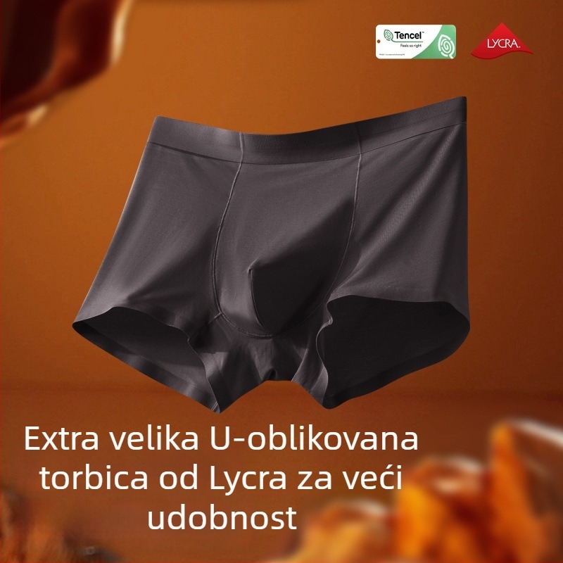 Muške bokserice od modala, antibakterijske, srednji pojas, jednobojni uzorak, glavni materijal 80-90% modal; podložak prepona viskozna 90-95%