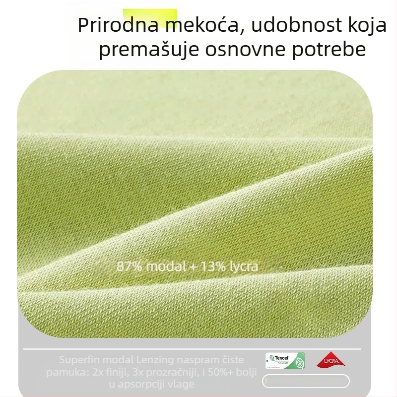 Muške bokserice od modala, antibakterijske, srednji pojas, jednobojni uzorak, glavni materijal 80-90% modal; podložak prepona viskozna 90-95%