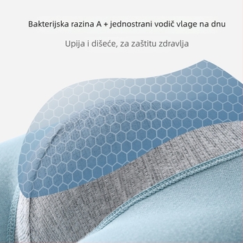 Muške bokserice od pamuka s U-oblikom džepa, prozračne i antibakterijske; 95–100% pamuka; podstava u području prepona 50–70% viskoze; srednja visina struka