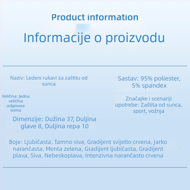 Ljetne vanjske rukavice za zaštitu od sunca s Ice Silk otiskom, lagane i prozračne, s gradijentnom bojom, otvorom za palac, prilagodljive, za plivanje, vožnju bicikla i ribolov